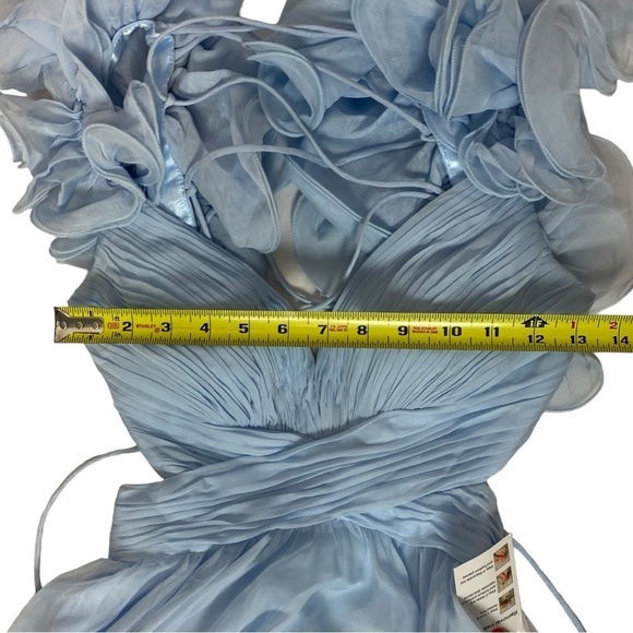 Mac Duggal Ruffle Tiered Cut-Out Chiffon Gown - Picture 15 of 16